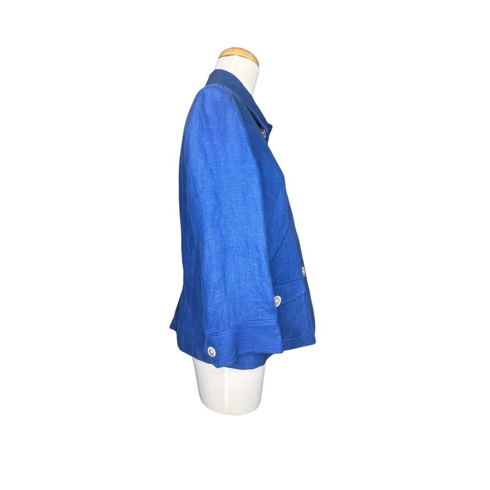 Lauren Ralph Lauren Vintage Linen Button Down Jacket 3/4 Bell Sleeves NWOT - Picture 7 of 11